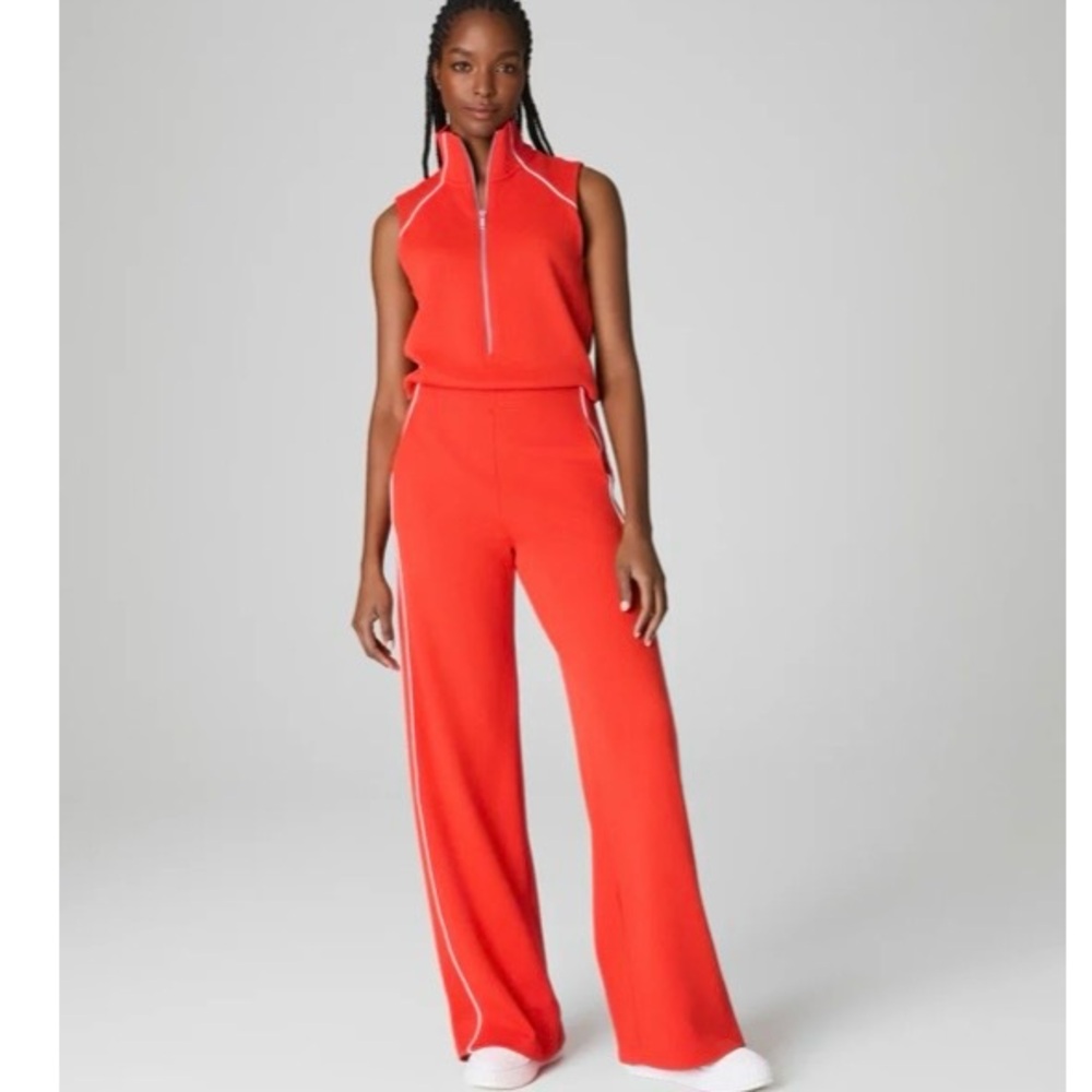 SPANX Air Essentials Pique Jumpsuit Poppy Size M